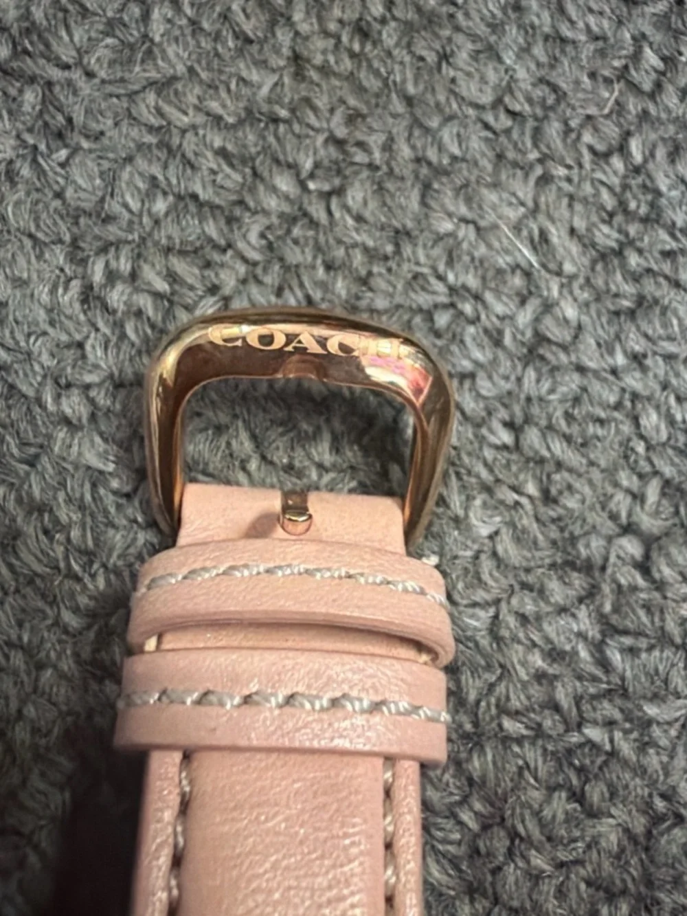 Coach Blush Pink Leather Watch Rose Gold Crystal Dial Women’s